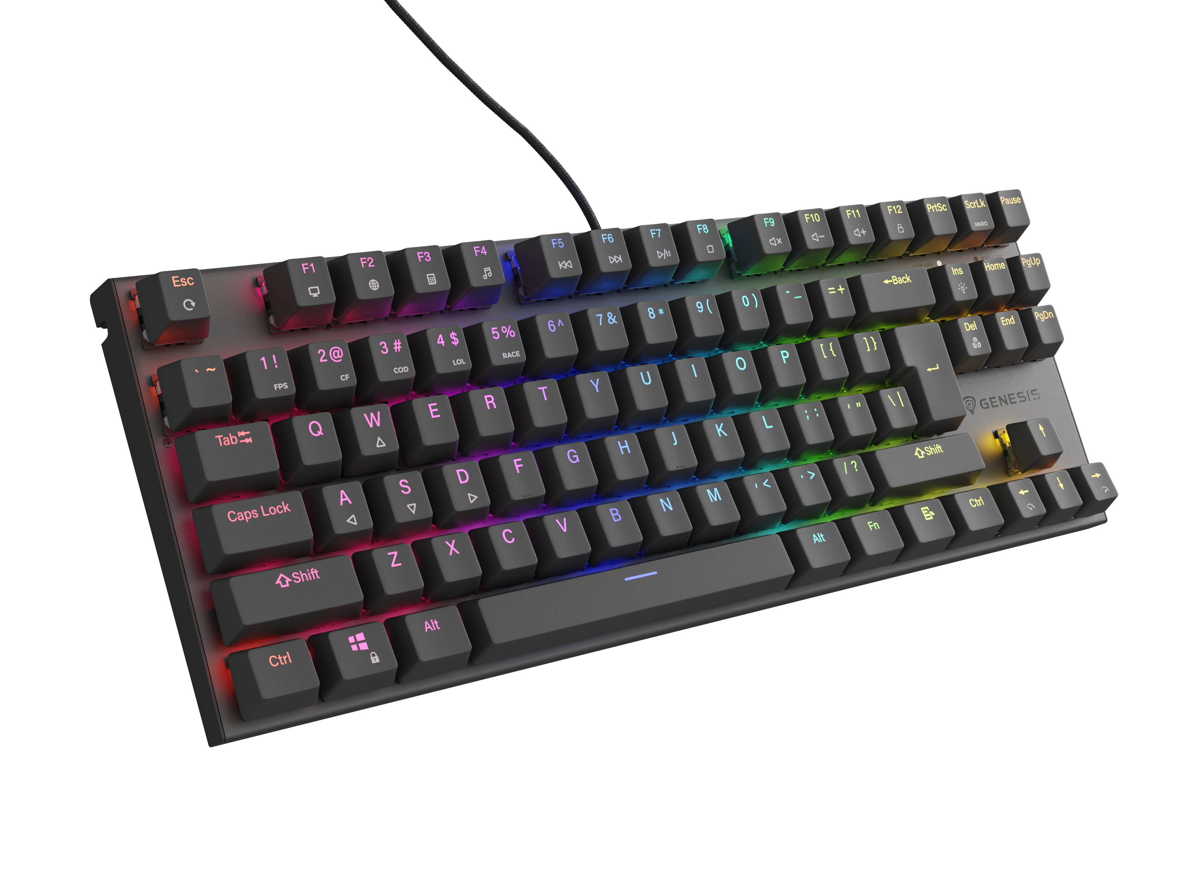 GENESIS Thor 303 TKL Tastatur Mekanisk RGB Kablet US engelsk