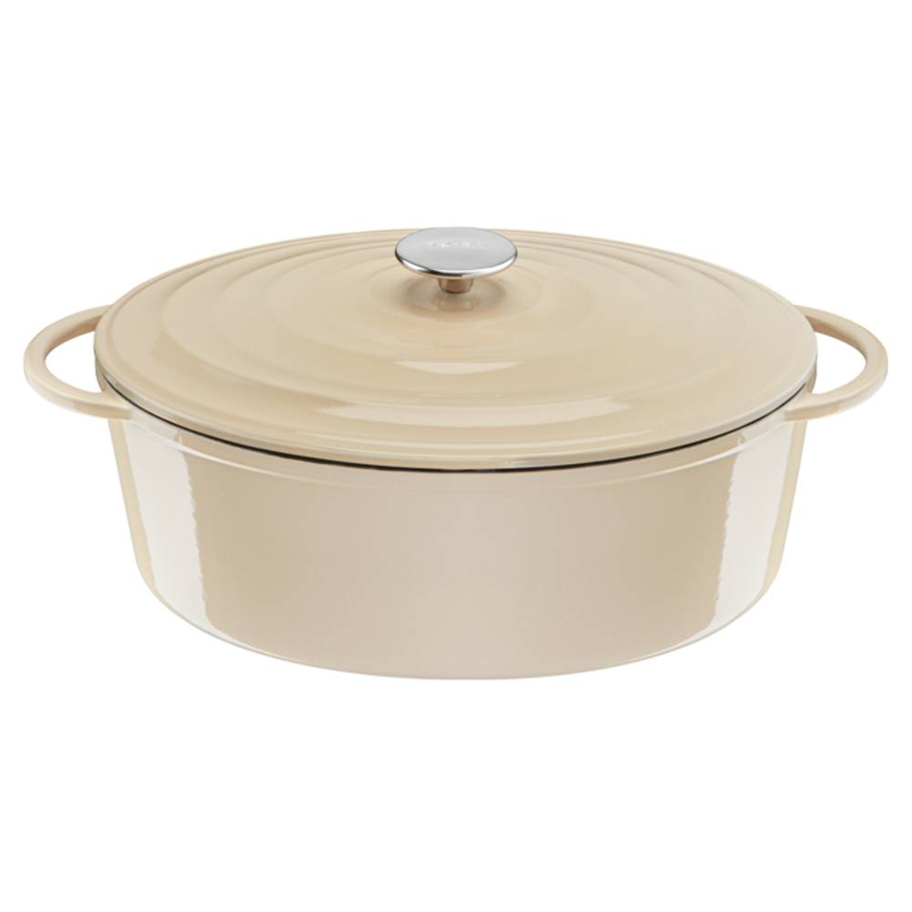 Tefal LOV Gusseisen Ovaler Bräter 34cm beige