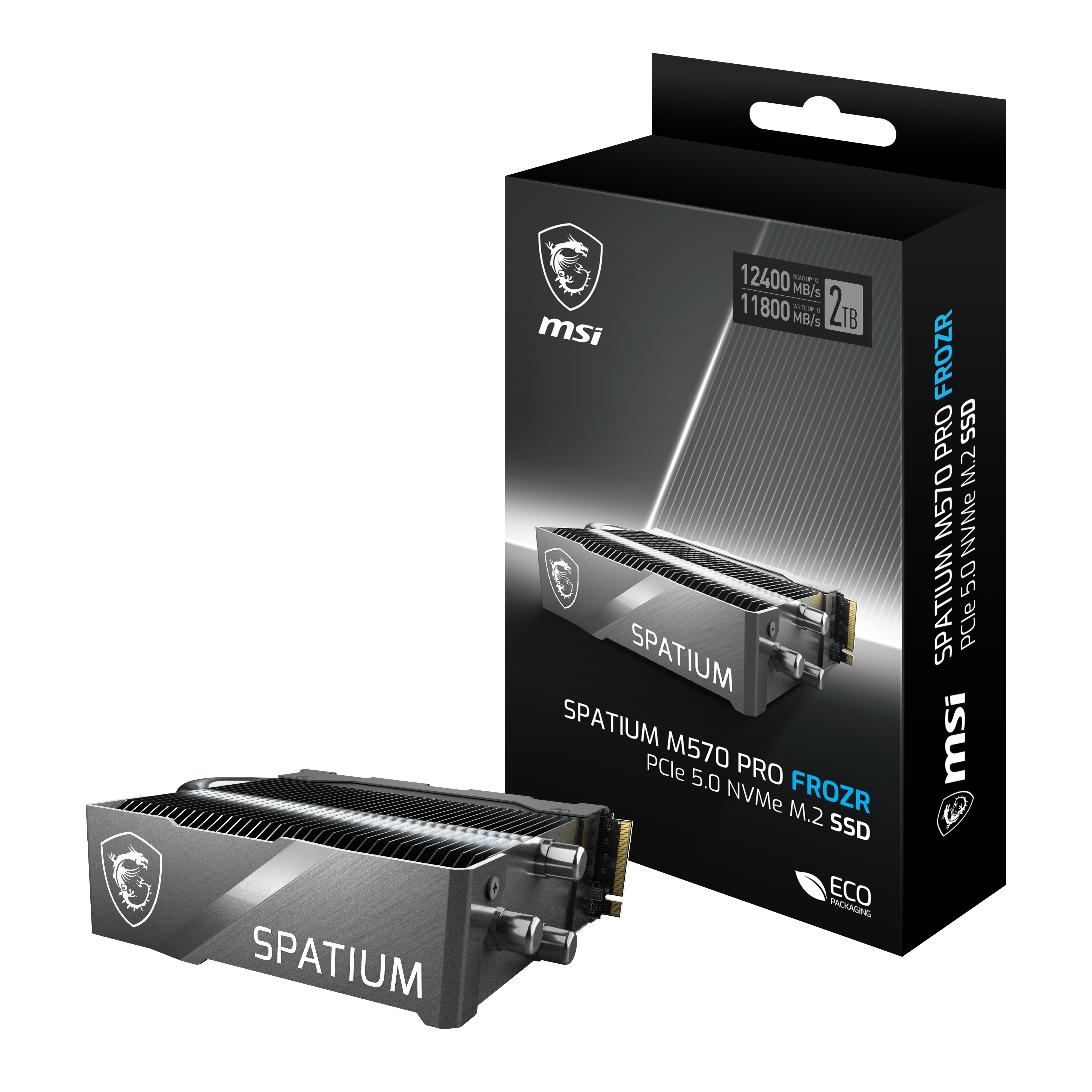 MSI SPATIUM M570 PRO PCIE 5.0 NVME M.2 2TB FROZR 2TB M.2 PCI Express 5.0 (NVMe)