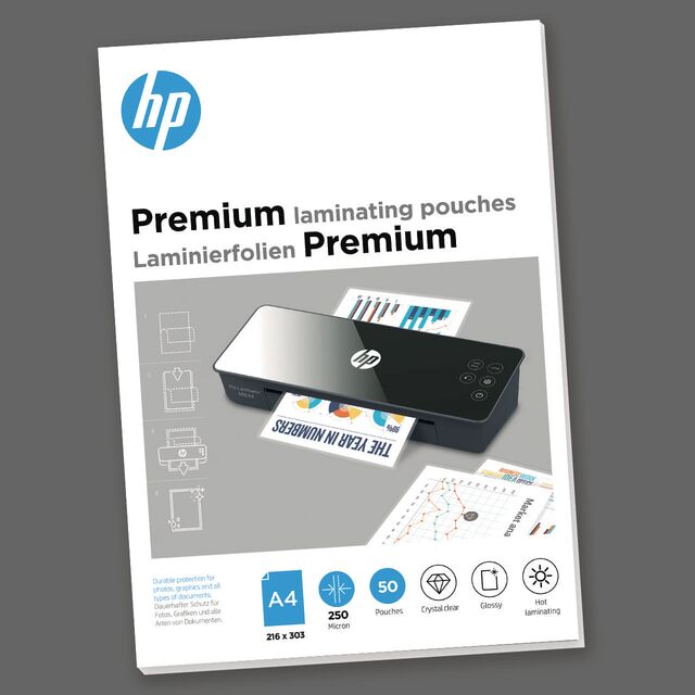 HP Laminierfolien Premium A4 250 Micron 50x