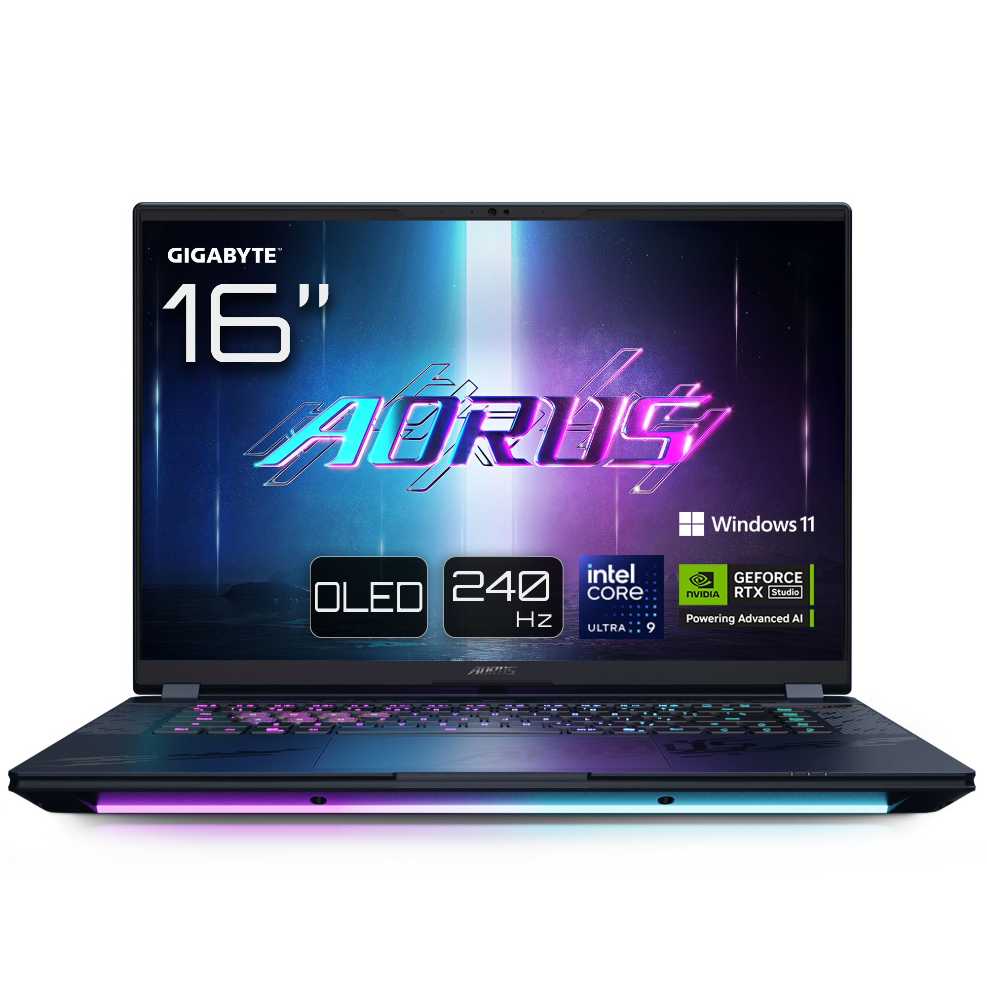 GIGABYTE AORUS MASTER 16 BYHC5DEE65SP laptop 16' 2560 x 1600 275HX 32GB 2TB Intel Graphics Windows 11 Pro