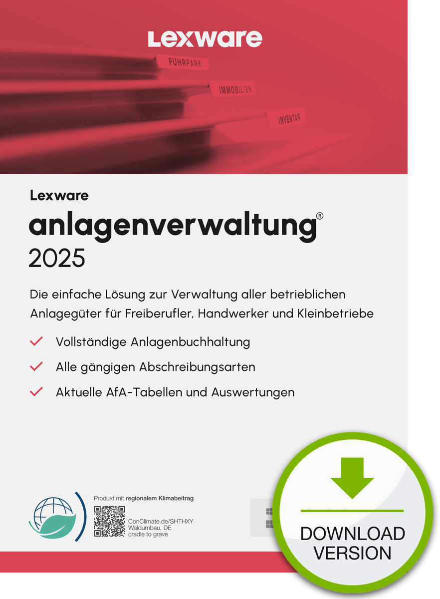 LEXWARE ESD anlagenverwaltung 2025 unbegrenzte Laufzeit Download