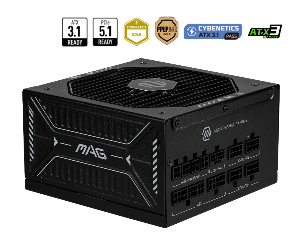 MSI MAG A850GLS PCIE5 unit 850 W 80 PLUS Gold