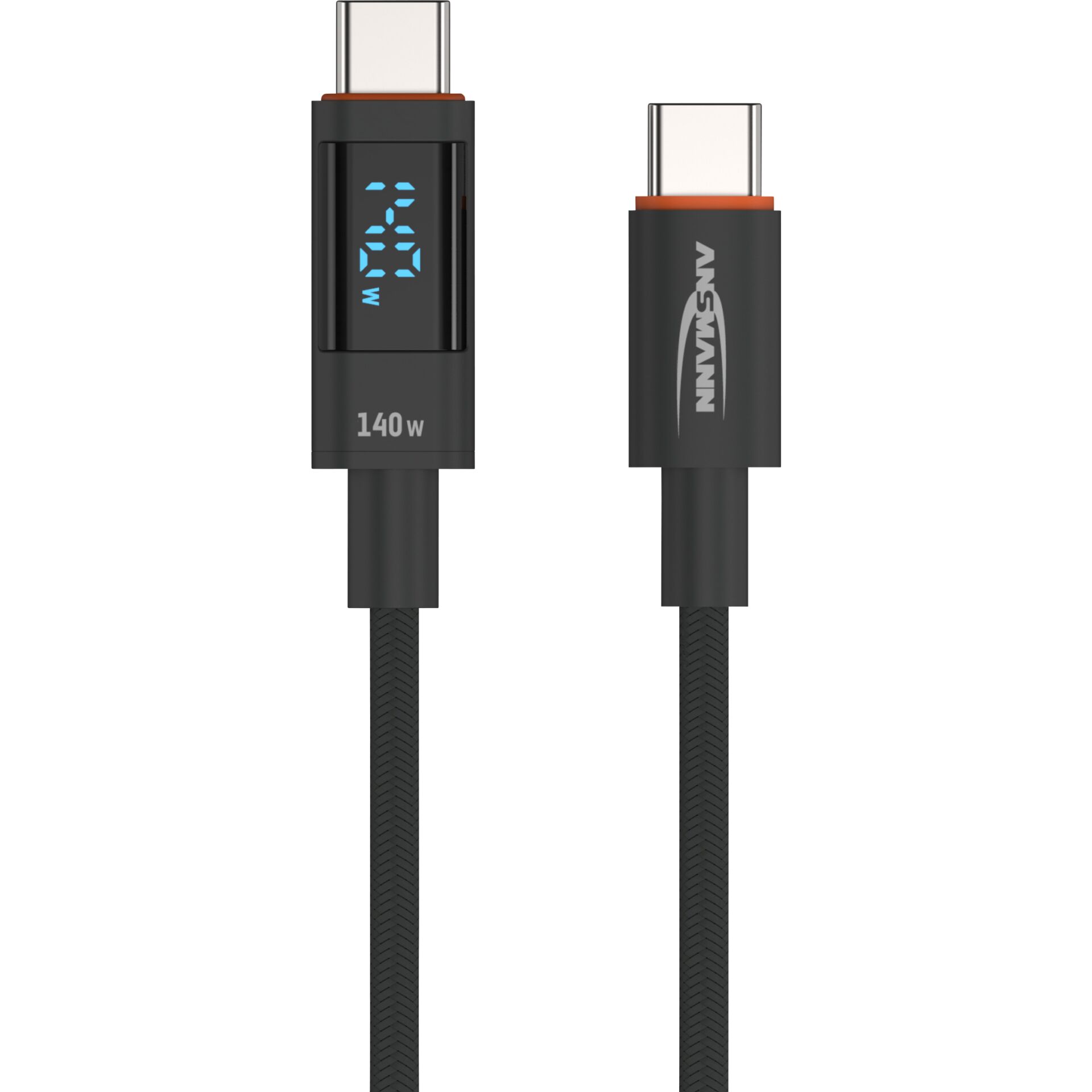 ANSMANN USB-C -> USB-C S/S     120cm Ladekabel 140W anthrazit